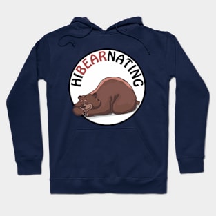 Hibearnating - funny bear pun Hoodie